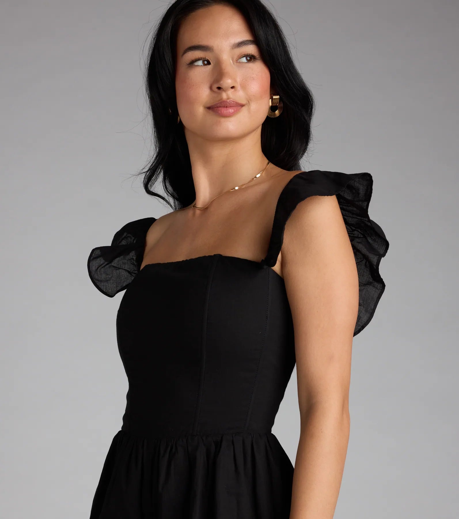 Flirty Perfection Corset Lace Trim Romper