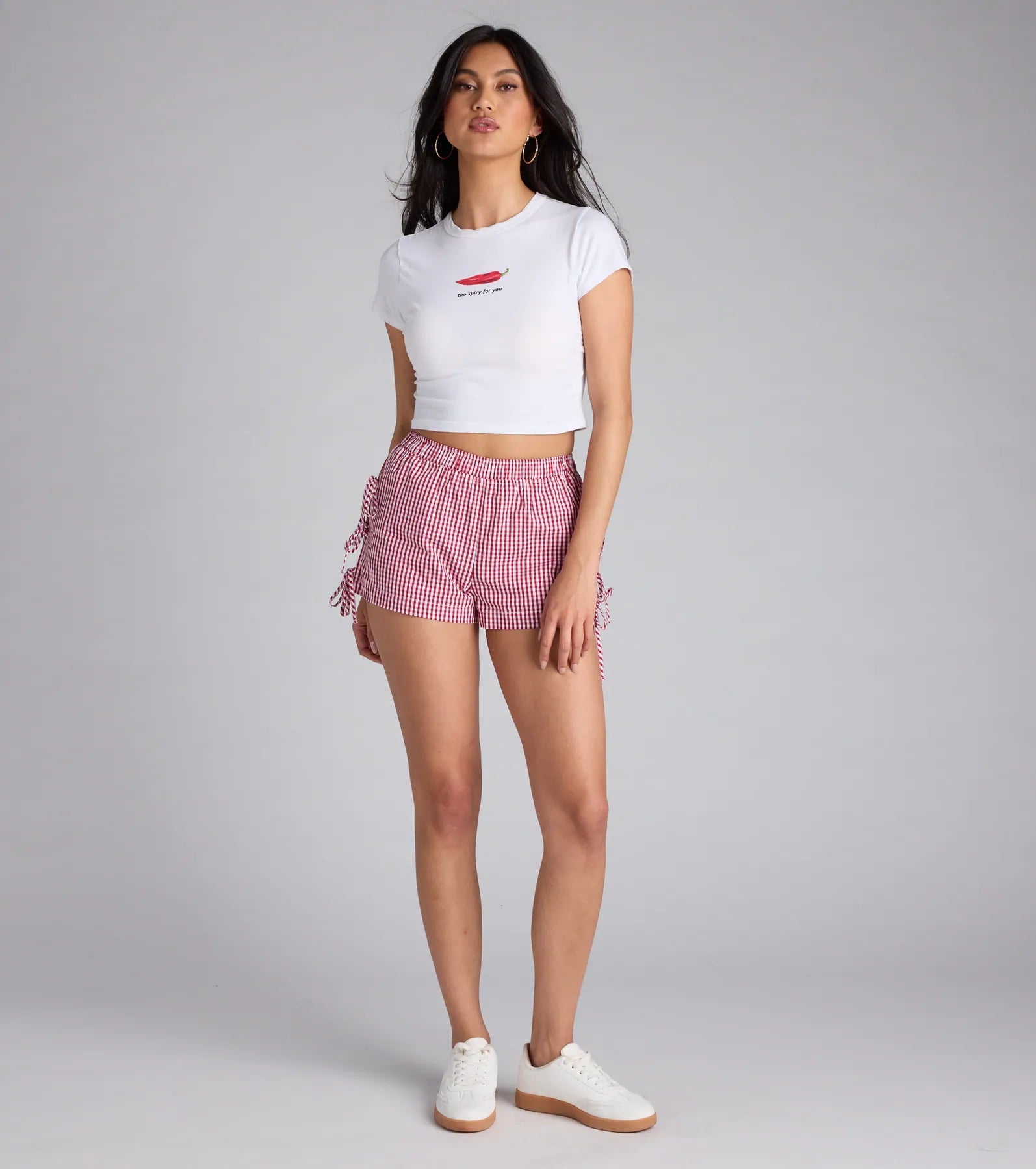 Short But Sweet Gingham Bow Shorts