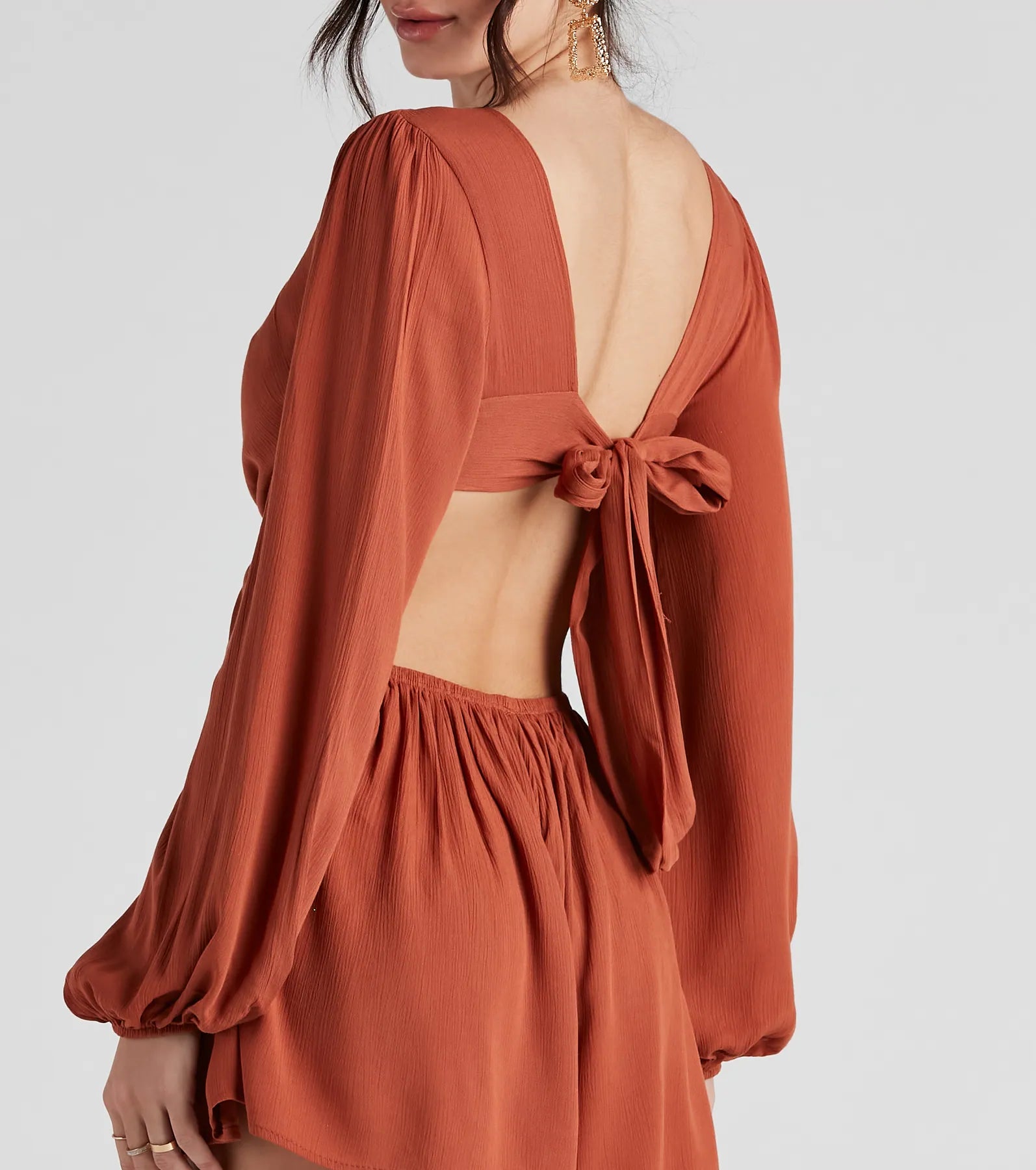 Out Of Town Long Sleeve Romper