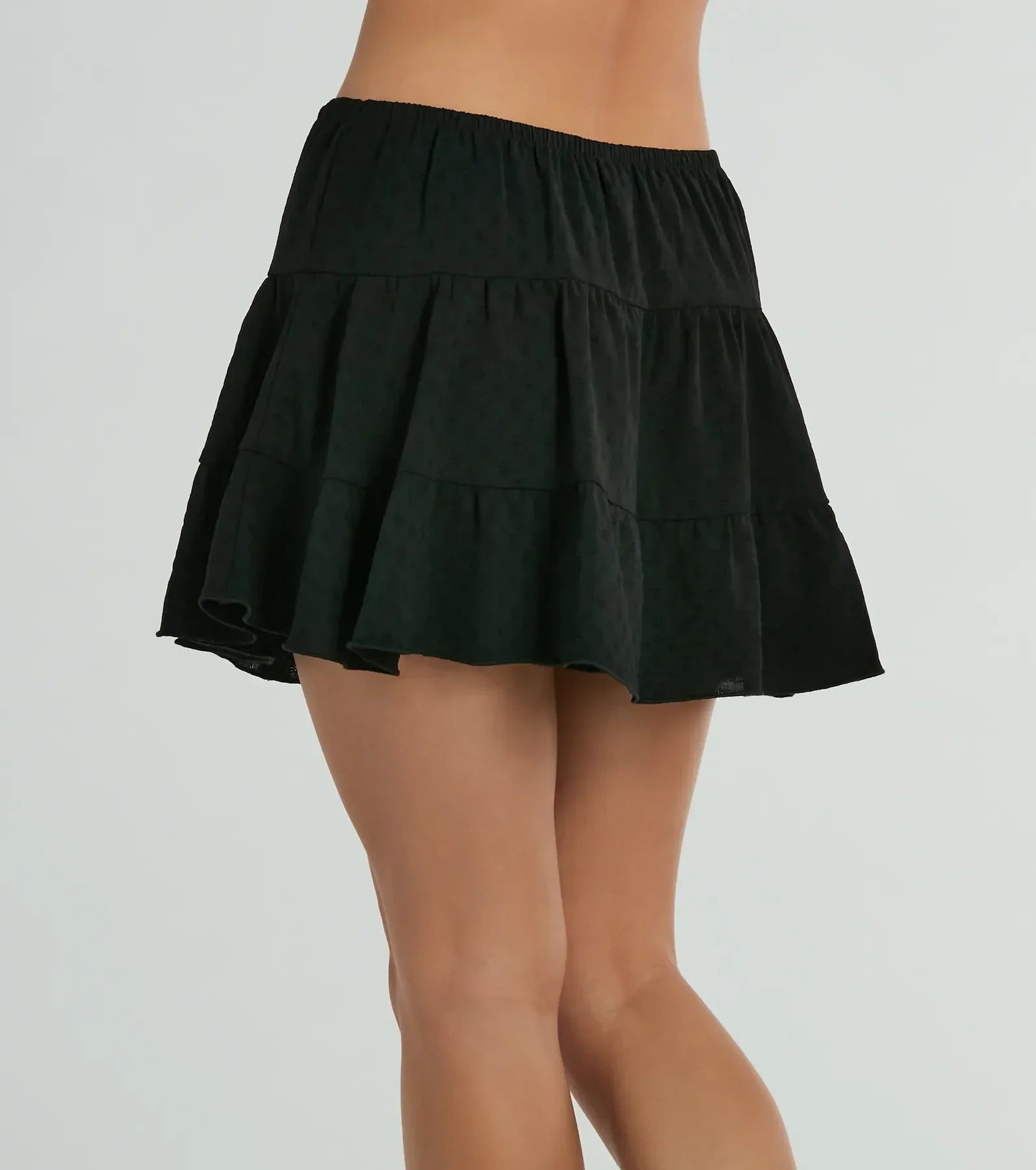 Playful Distraction Low Rise Ruffled Mini Skirt
