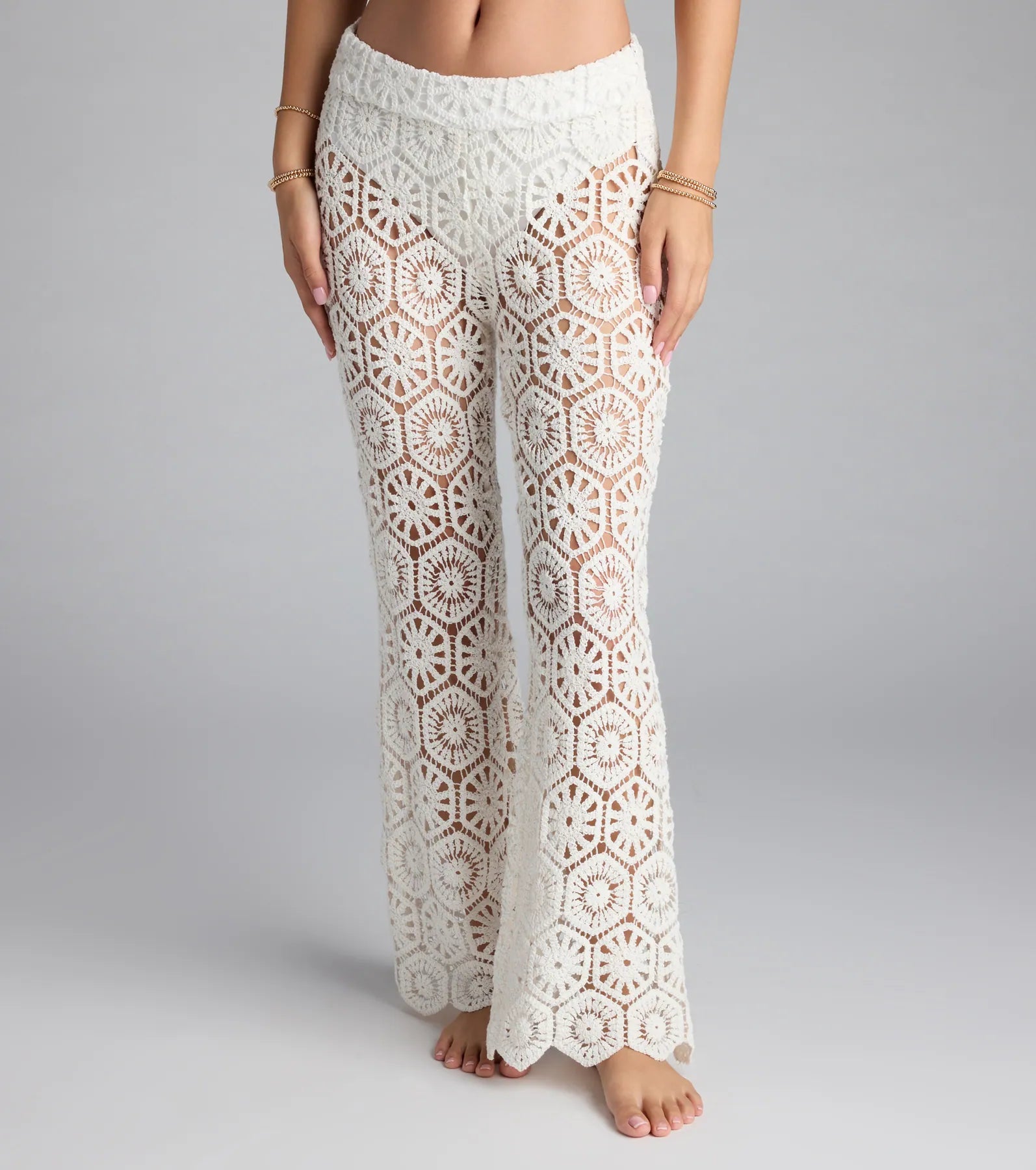 Get The Look Crochet High-Rise Pants