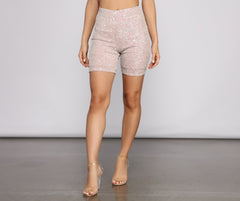 Sassy In Sequins Biker Shorts