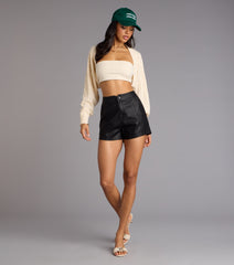 Smooth Moves PU High-Rise Shorts
