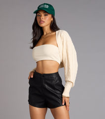 Smooth Moves PU High-Rise Shorts