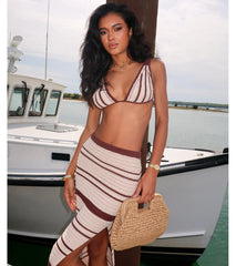 Summer Crush Striped Crochet Midi Skirt