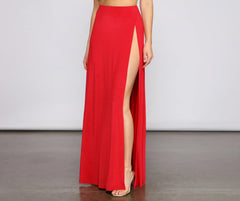 Bold Impressions High Slit Maxi Skirt