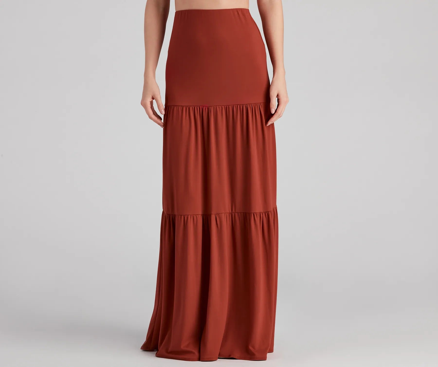 Let's Get Together Tiered Maxi Skirt