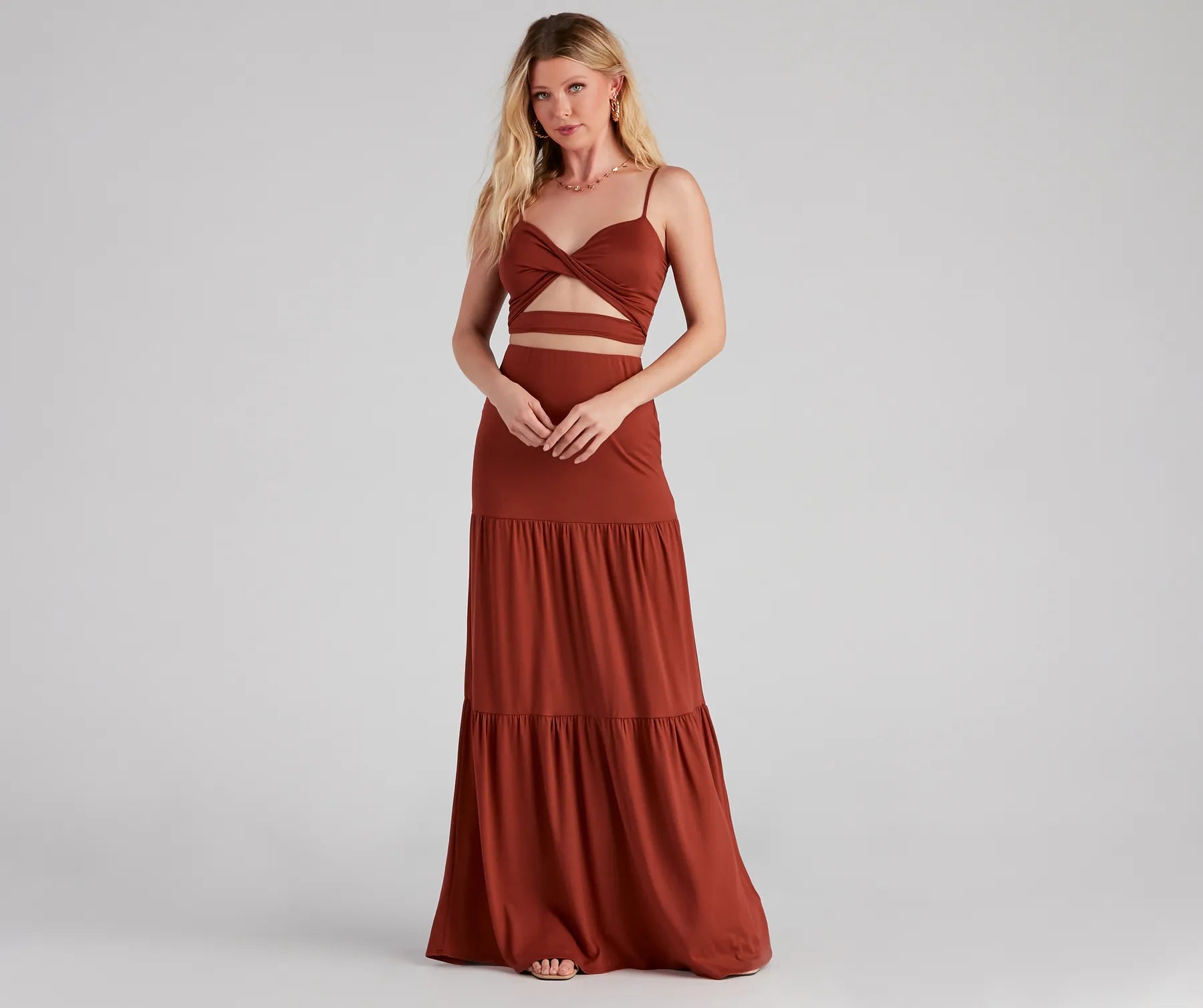 Let's Get Together Tiered Maxi Skirt