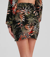 Island Tide Tropical Mini Skirt