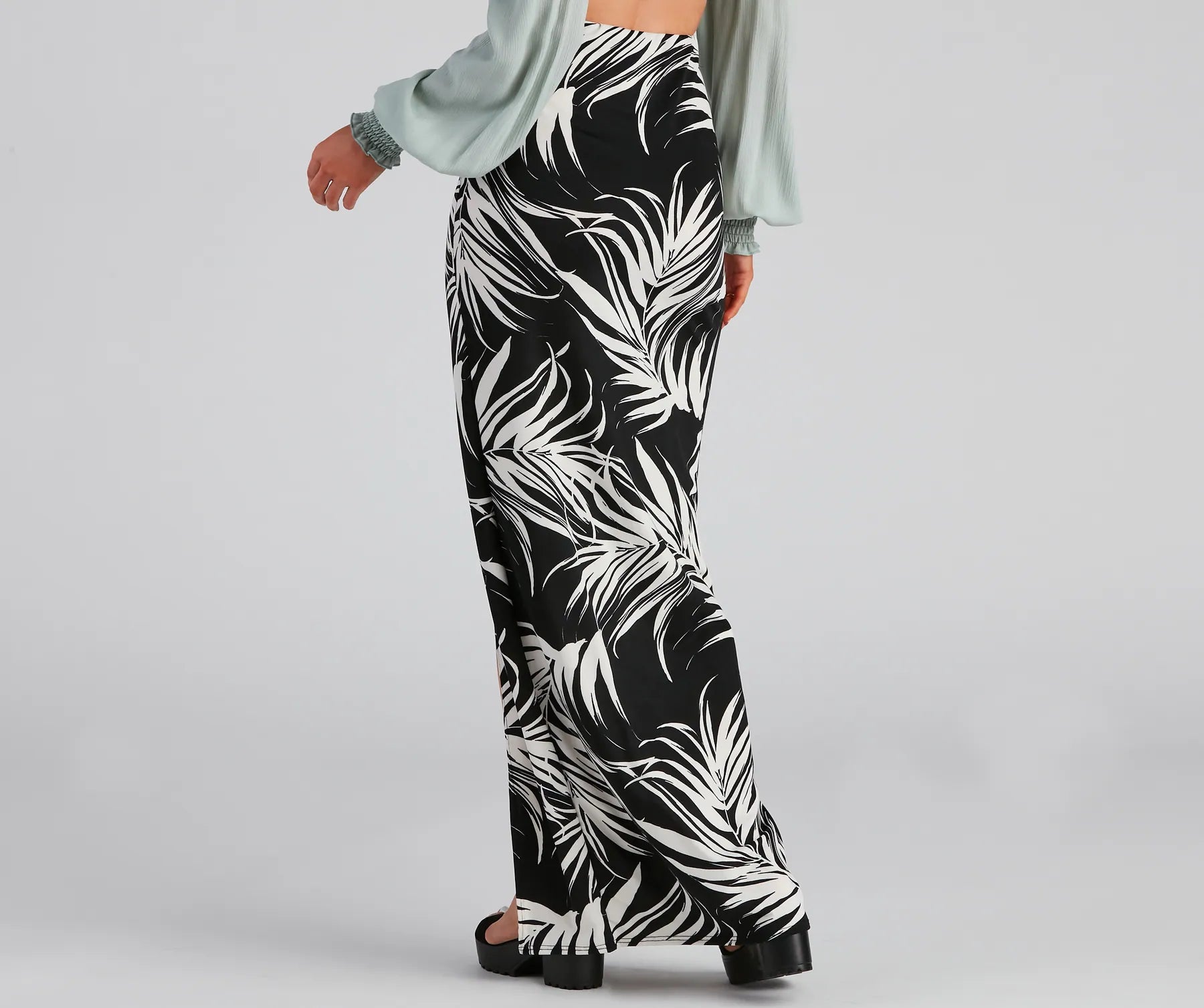 Hit The Tropics High Slit Maxi Skirt