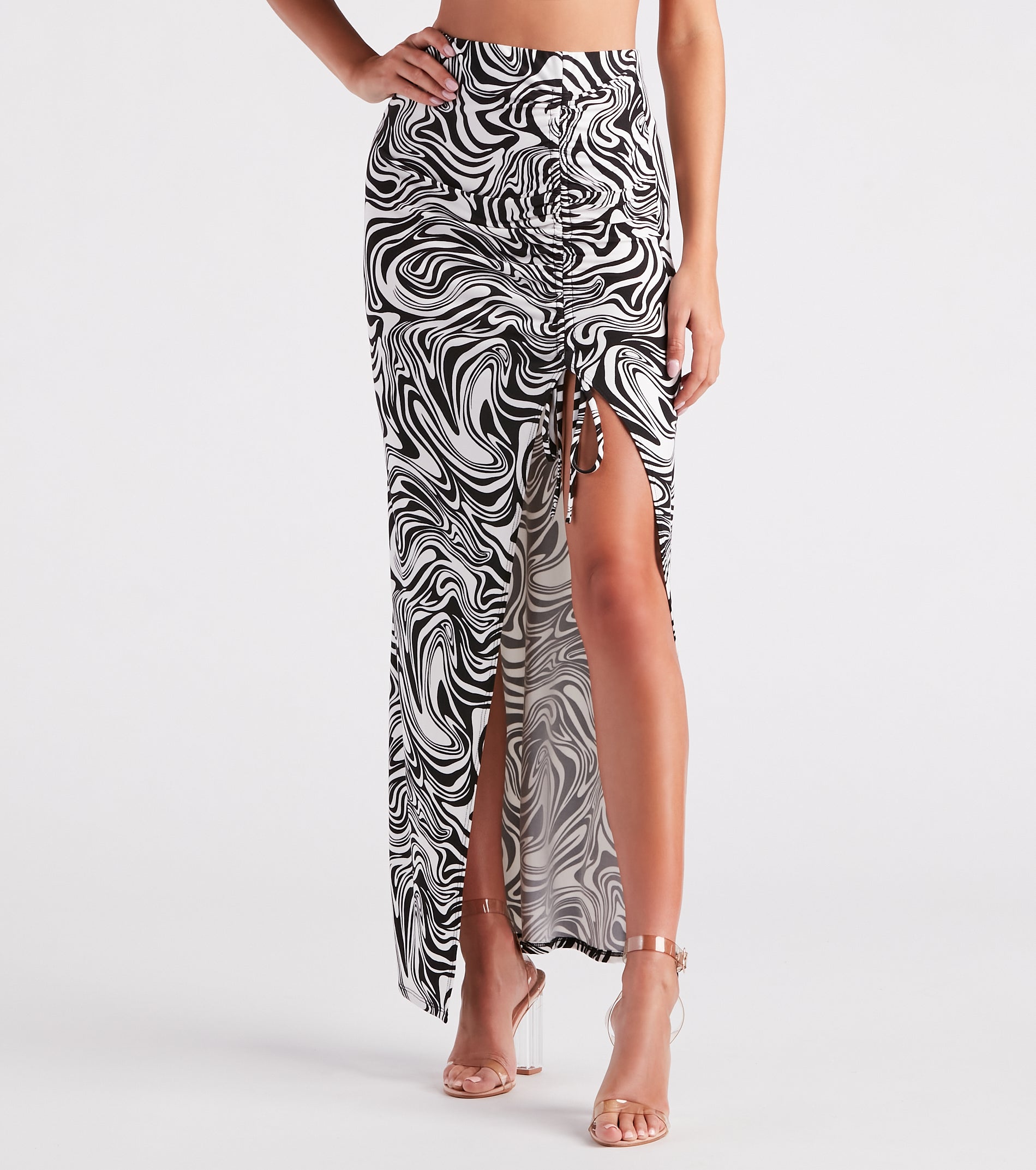 Standout In Style Swirl Print Maxi Skirt
