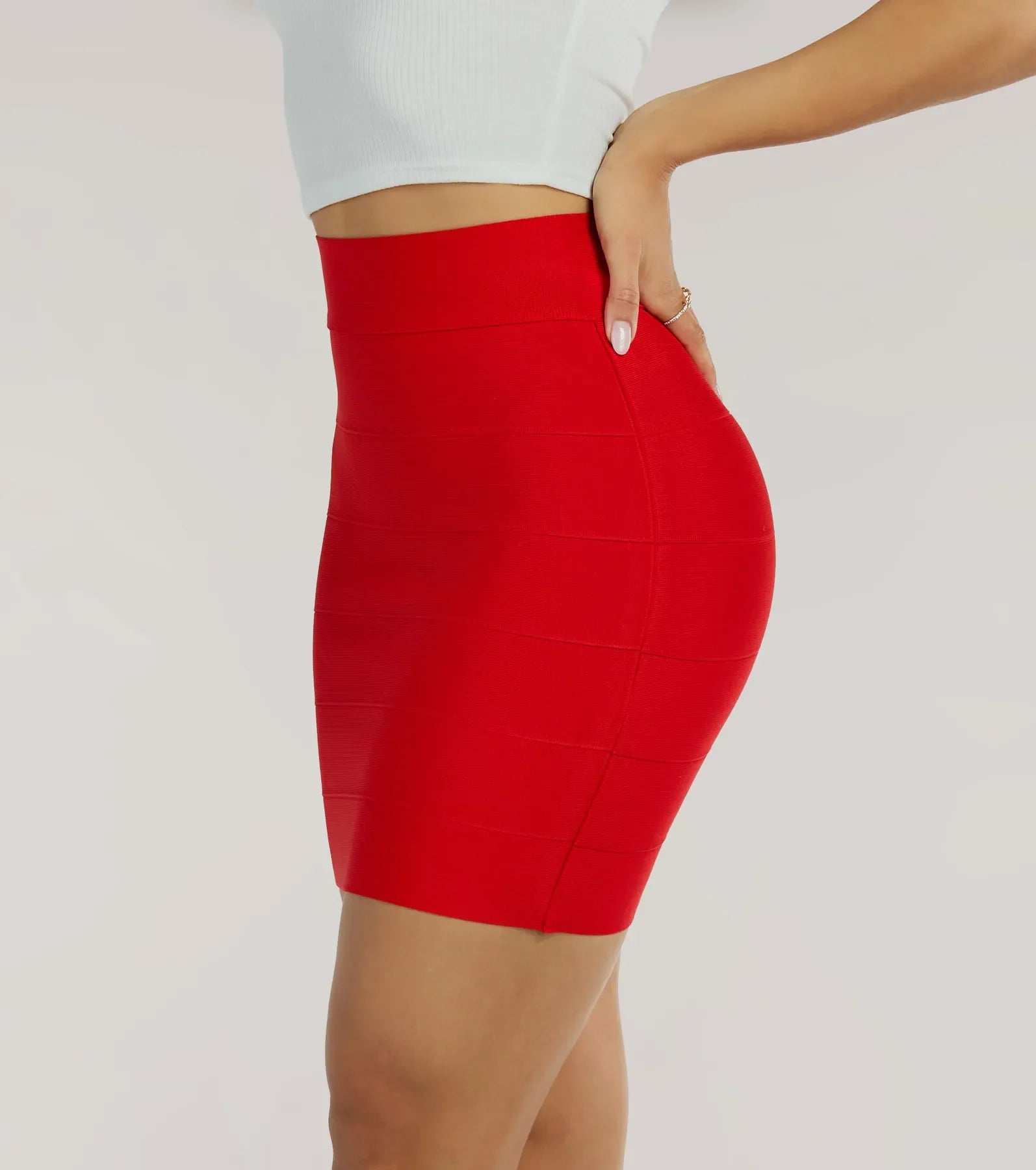Sleek And Snatched Bandage Mini Skirt