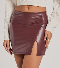 Bold Allure Faux Leather Mini Skirt