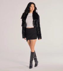 Twist And Twirl Wrap Mini Skirt