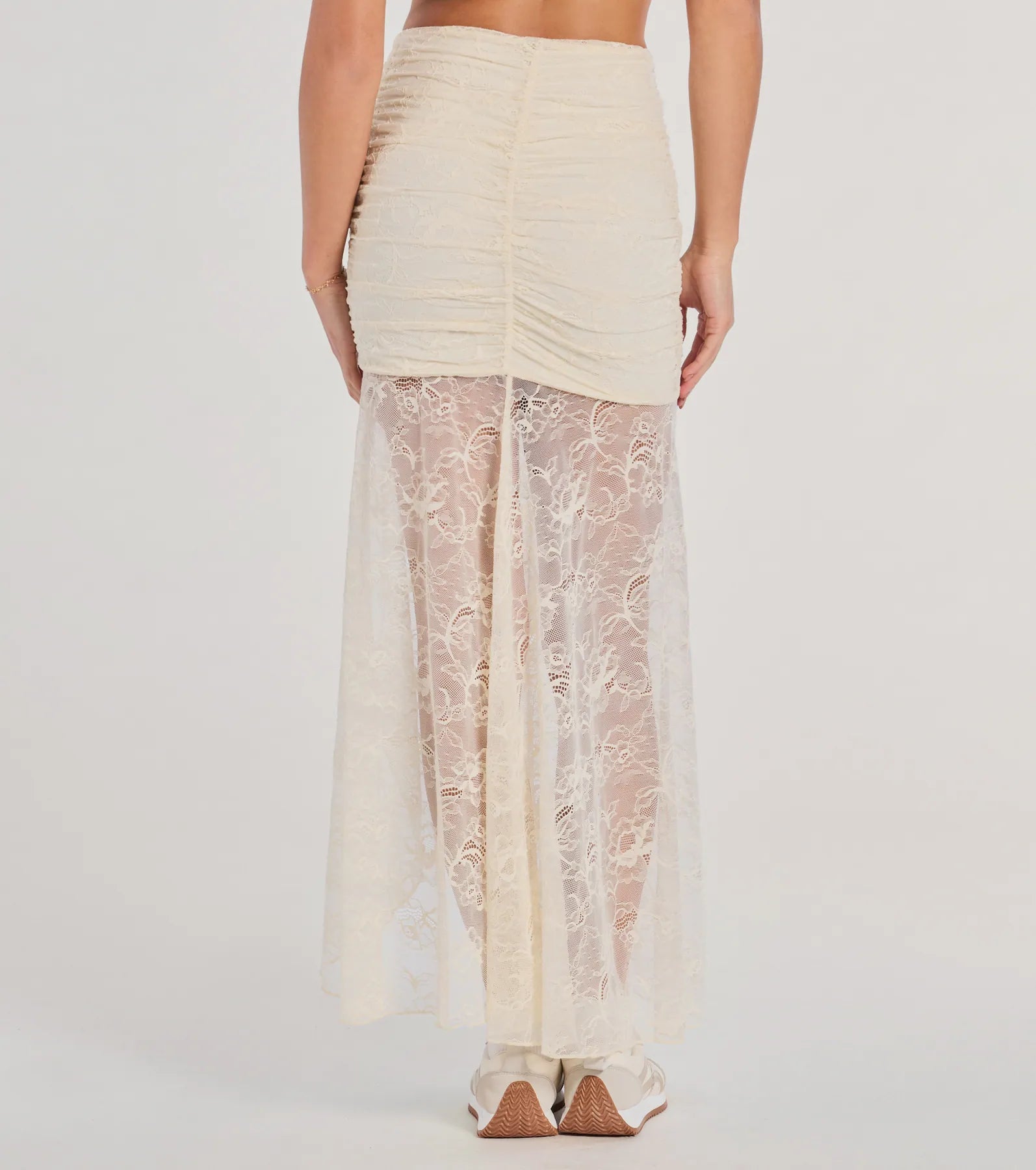 Boho Beauty High Slit Lace Maxi Skirt