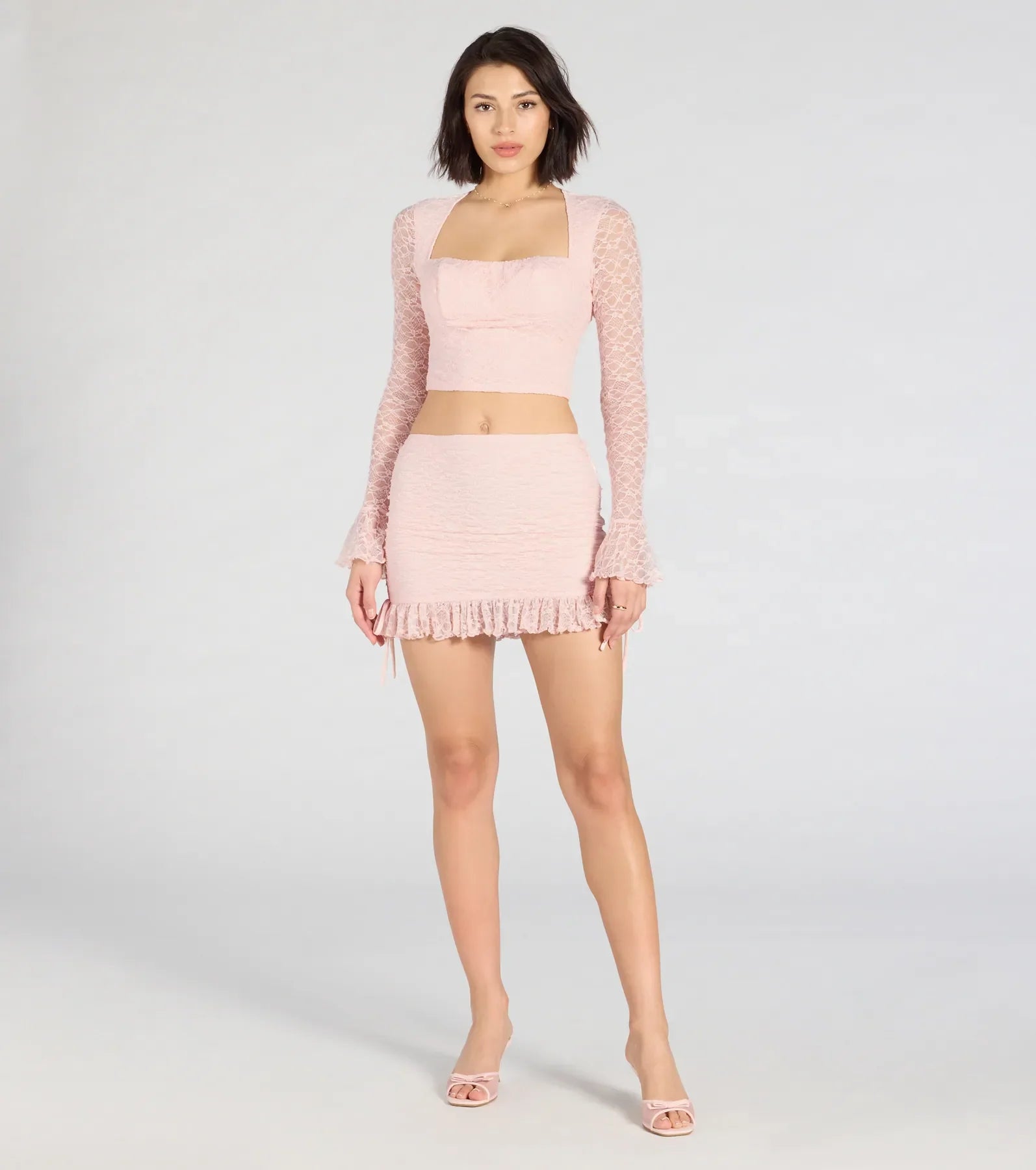 Perfect Match High-Rise Lace Mini Skirt