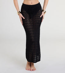Bohemian Vibes Crochet Knit Maxi Skirt