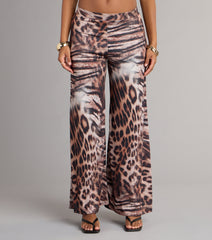 Wild Side Leopard Wide-Leg Pants