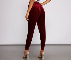 High Waist Luxe Velvet Pants
