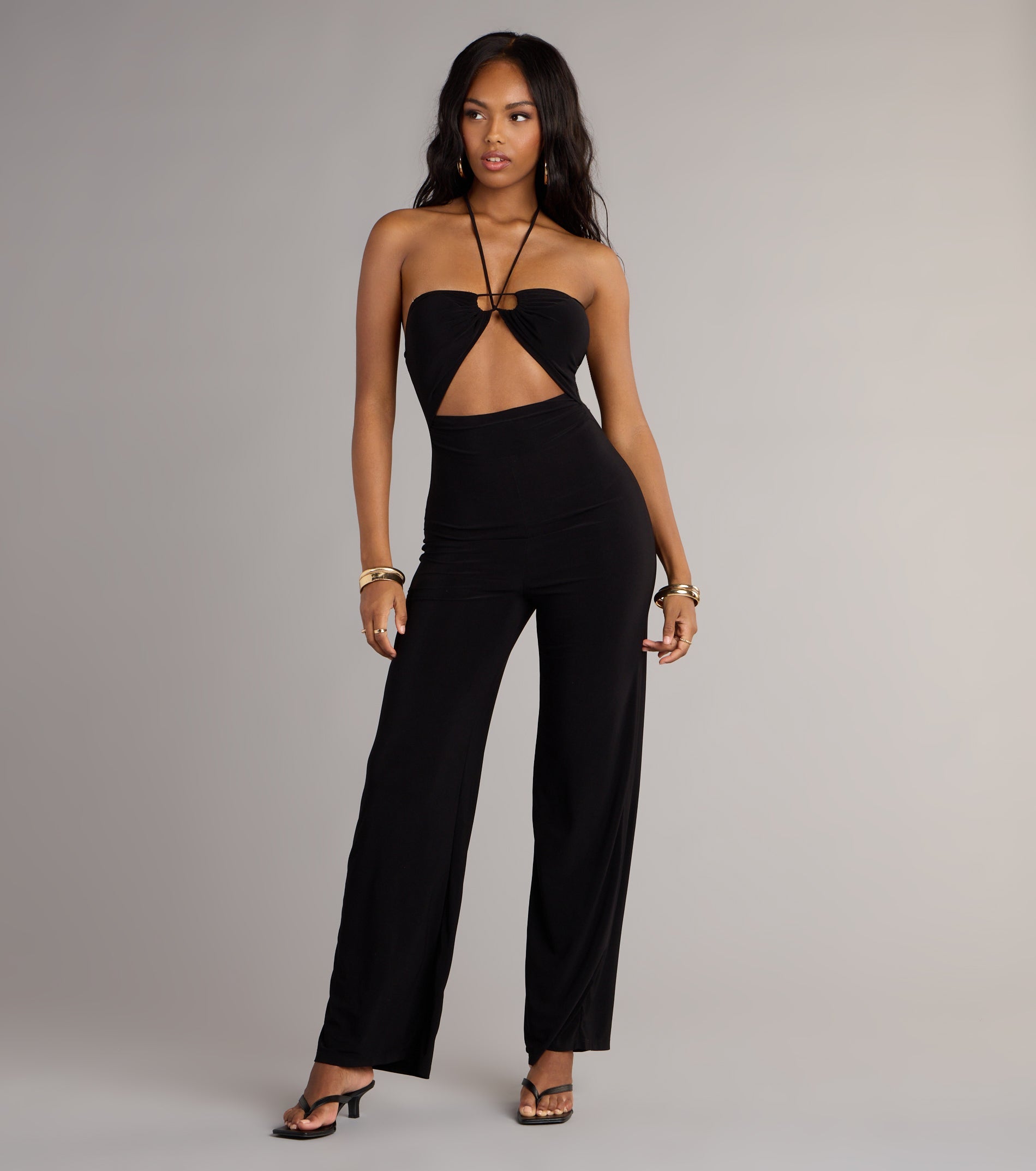 Sleek And Sultry Halter Jumpsuit