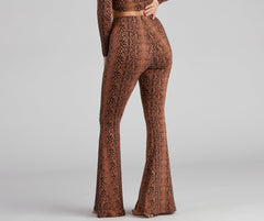 Leopard Spots High Rise Flare Pants