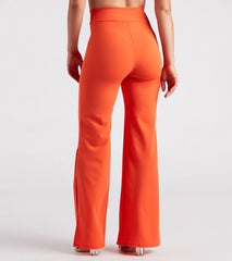 Slit Decision Crepe High-Rise Pants