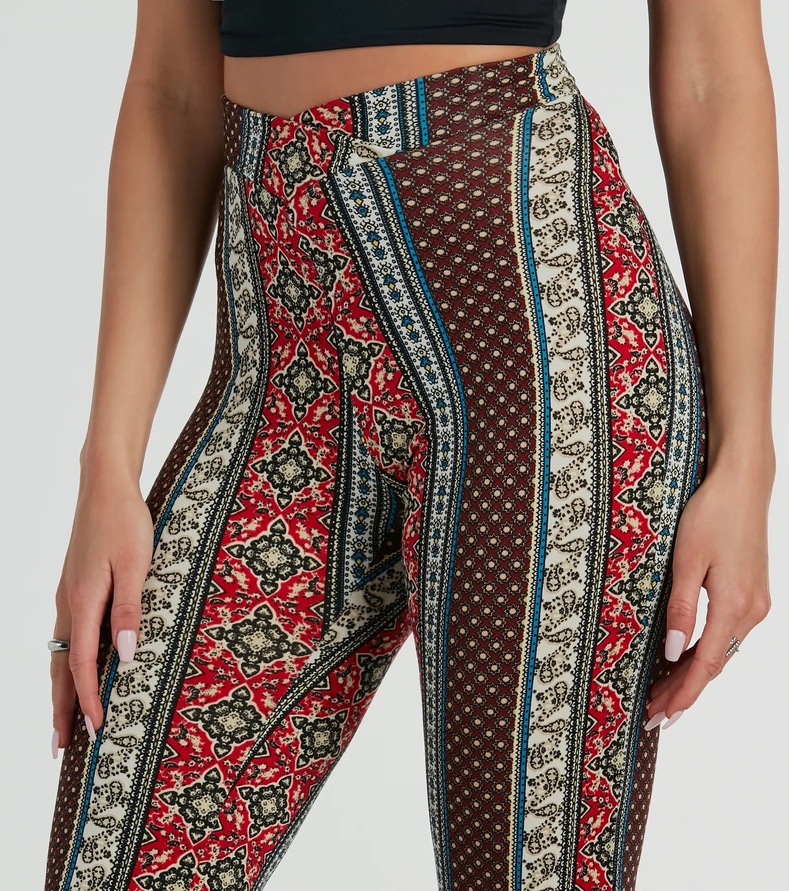 Desert Wanderer Wrap Waist Boho Flare Pants