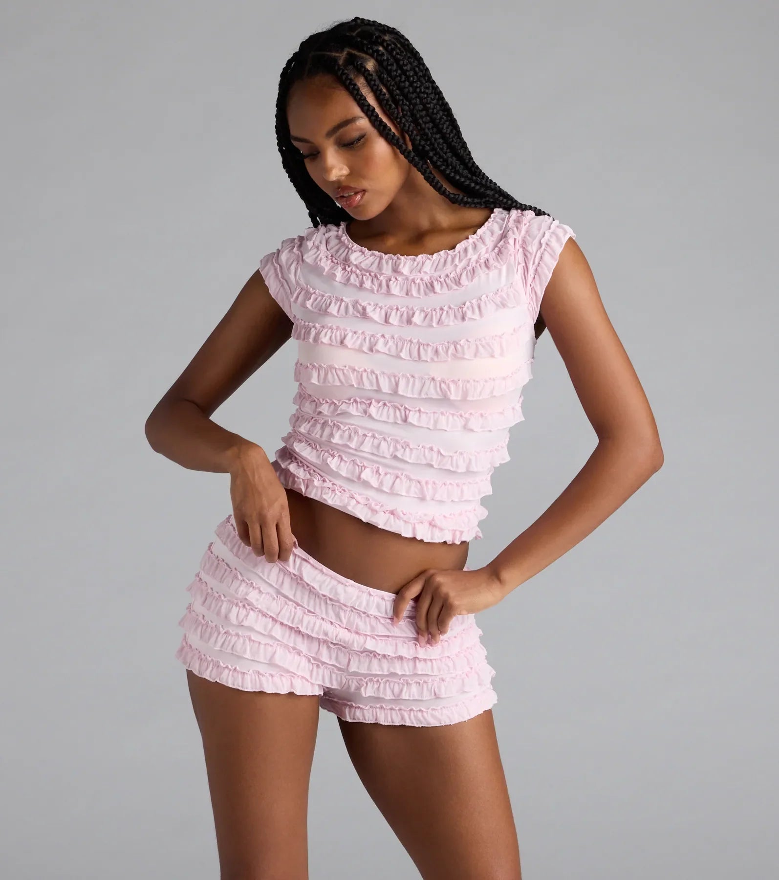 Summer Spice Low-Rise Ruffle Hot Shorts