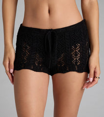 Can't Go Wrong Crochet Knit Shorts