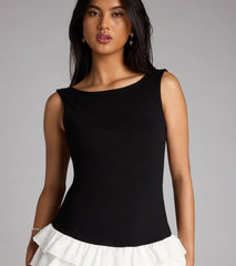 Just a Little Flirt Ruffle Mini Romper