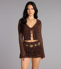 Sultry Sweet Ruffle Lace Shorts