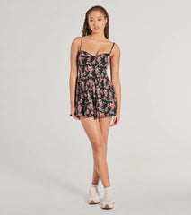 Thriving Allure Sweetheart Floral Romper