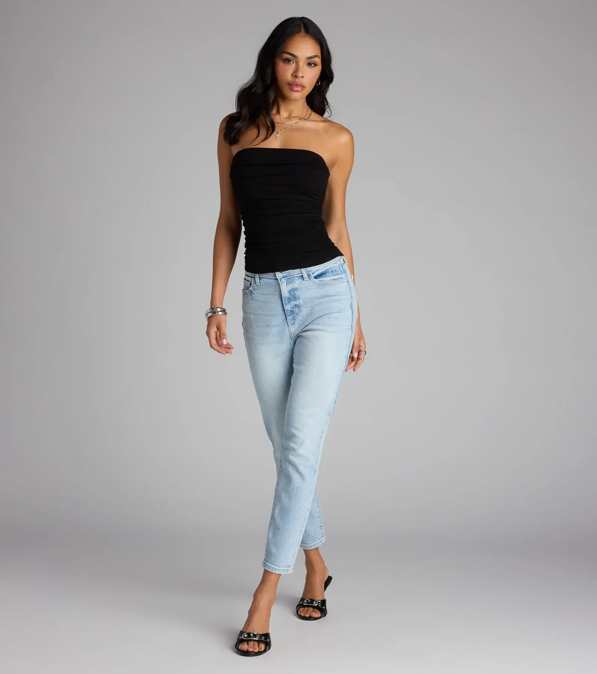 Sculpt And Serve High-Rise Skinny Denim Jeans