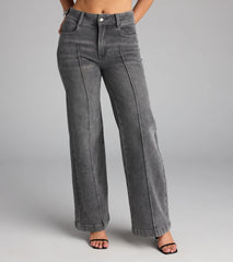 Street Sleek Straight Leg Denim Jeans