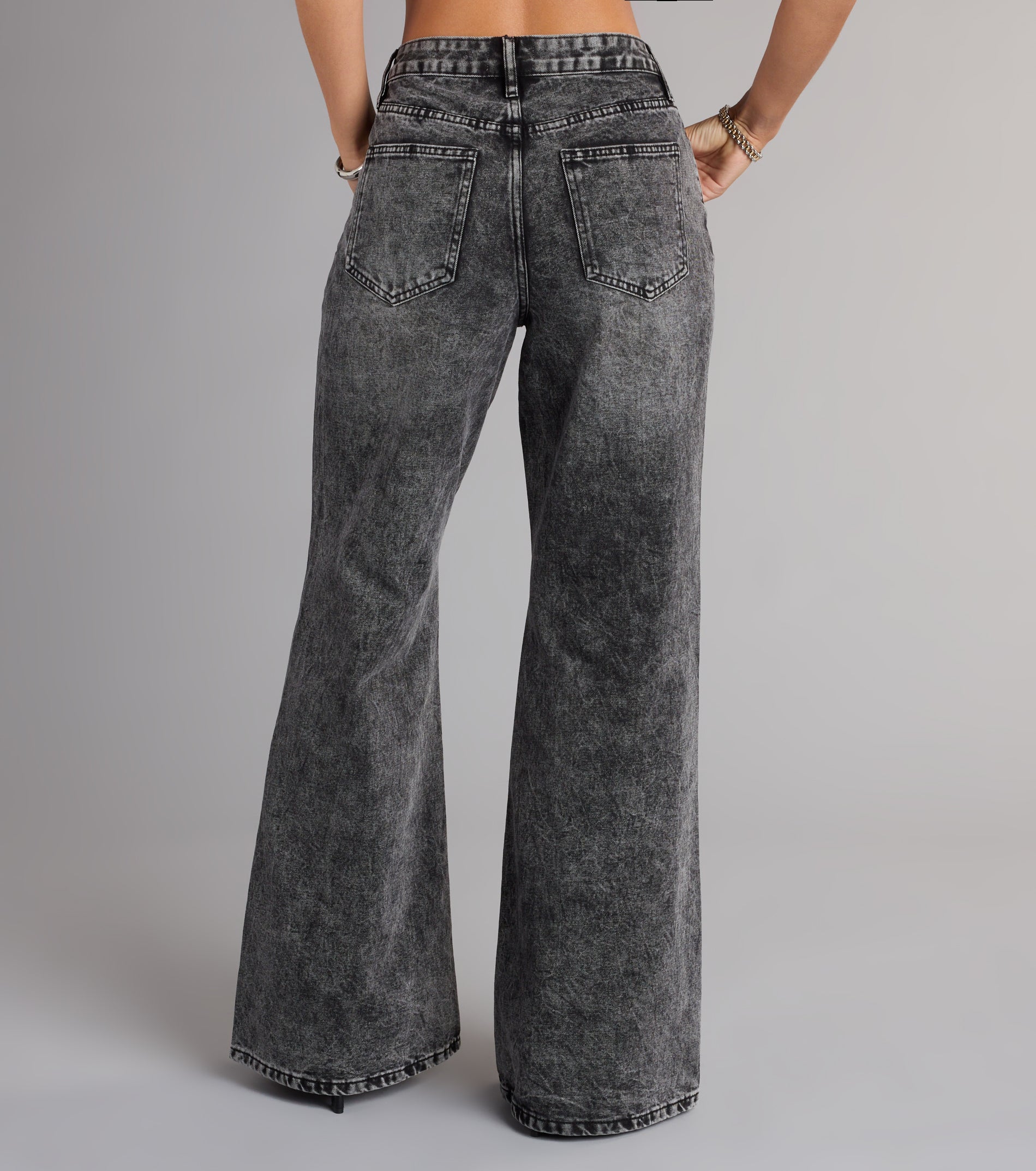 Bold Vibes Wide Leg Denim Jeans