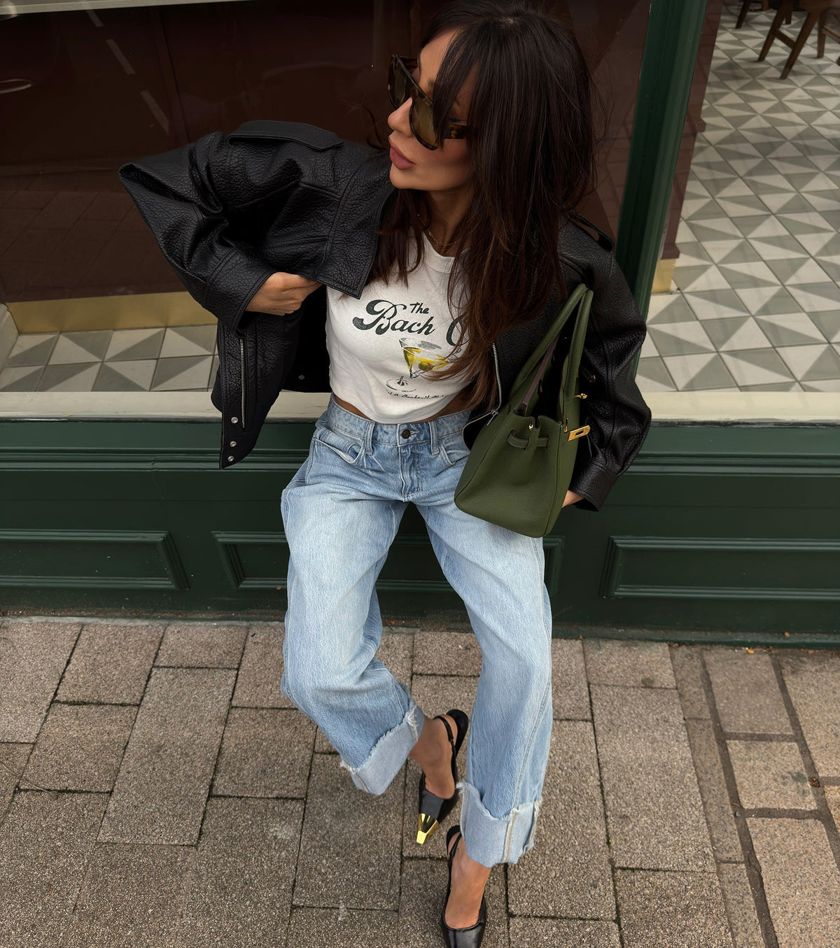 Whole Vibe Mid-Rise Barrel Denim Jeans