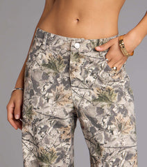 Off Duty Mid-Rise Camouflage Denim Jeans