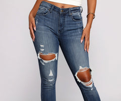 Clara High Rise Destructed Skinny Jeans