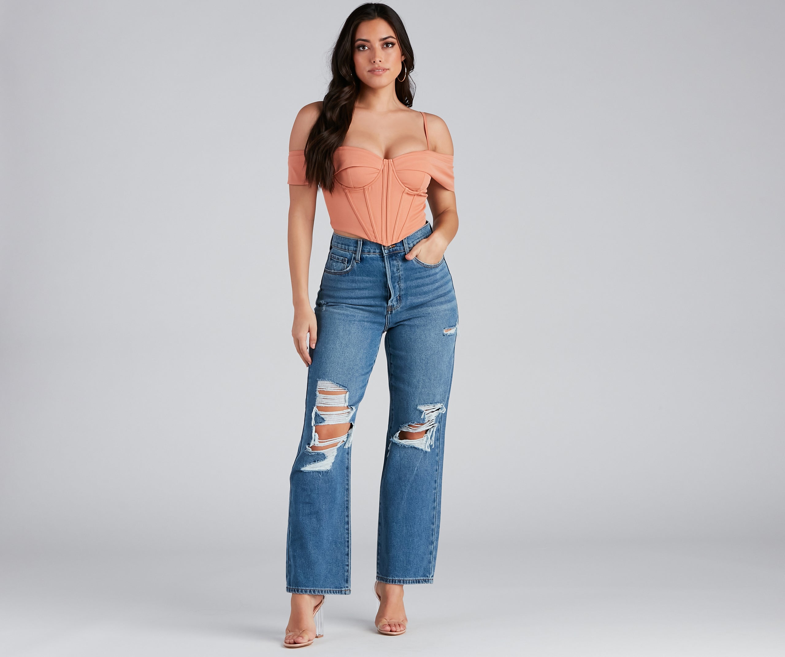Distressed, But Well Dressed Boyfriend Jeans