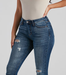 Hit The Jackpot Mid Rise Skinny Jeans