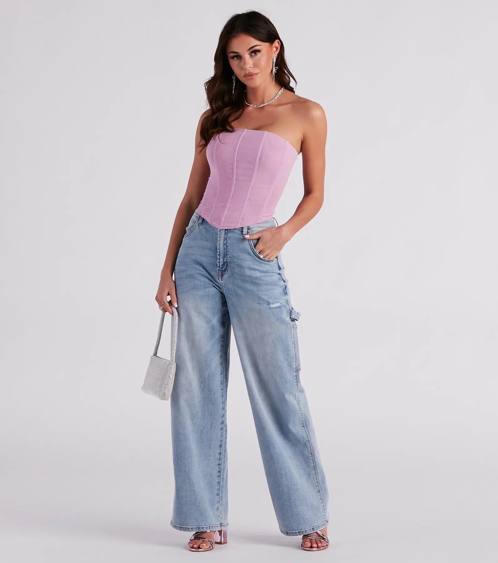 Trish Cargo Wide-Leg Jeans by Windsor Denim