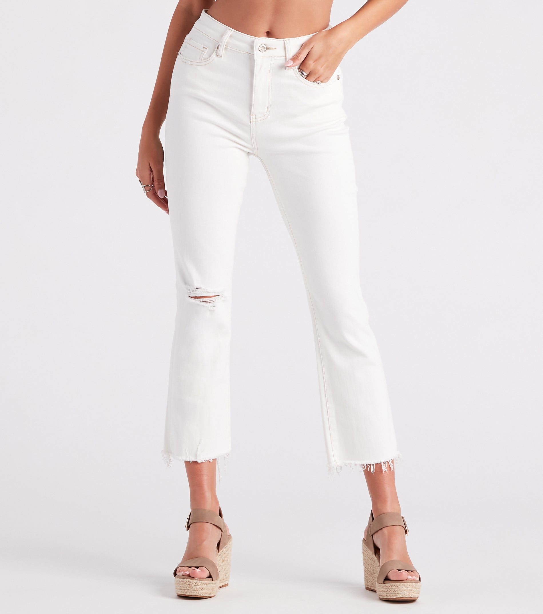 Robyn High-Rise Crop Flare Jeans By Windsor Denim