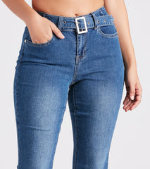Bri Mid Rise Belted Flare Jeans By Windsor Denim