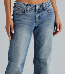 90s Style Low-Rise Relaxed Fit Jeans