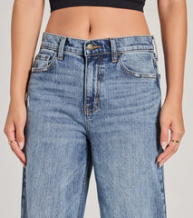 Cool Trend High-Rise Cuffed Wide-Leg Denim Jeans