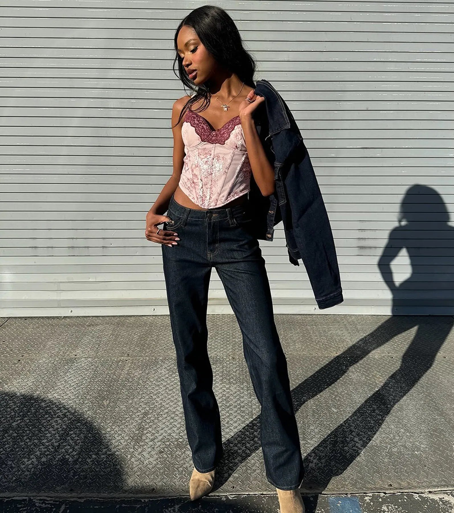 Elevated Chic High-Rise Straight Leg Denim Jeans