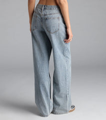On Trend Mid-Rise Wide-Leg Denim Jeans