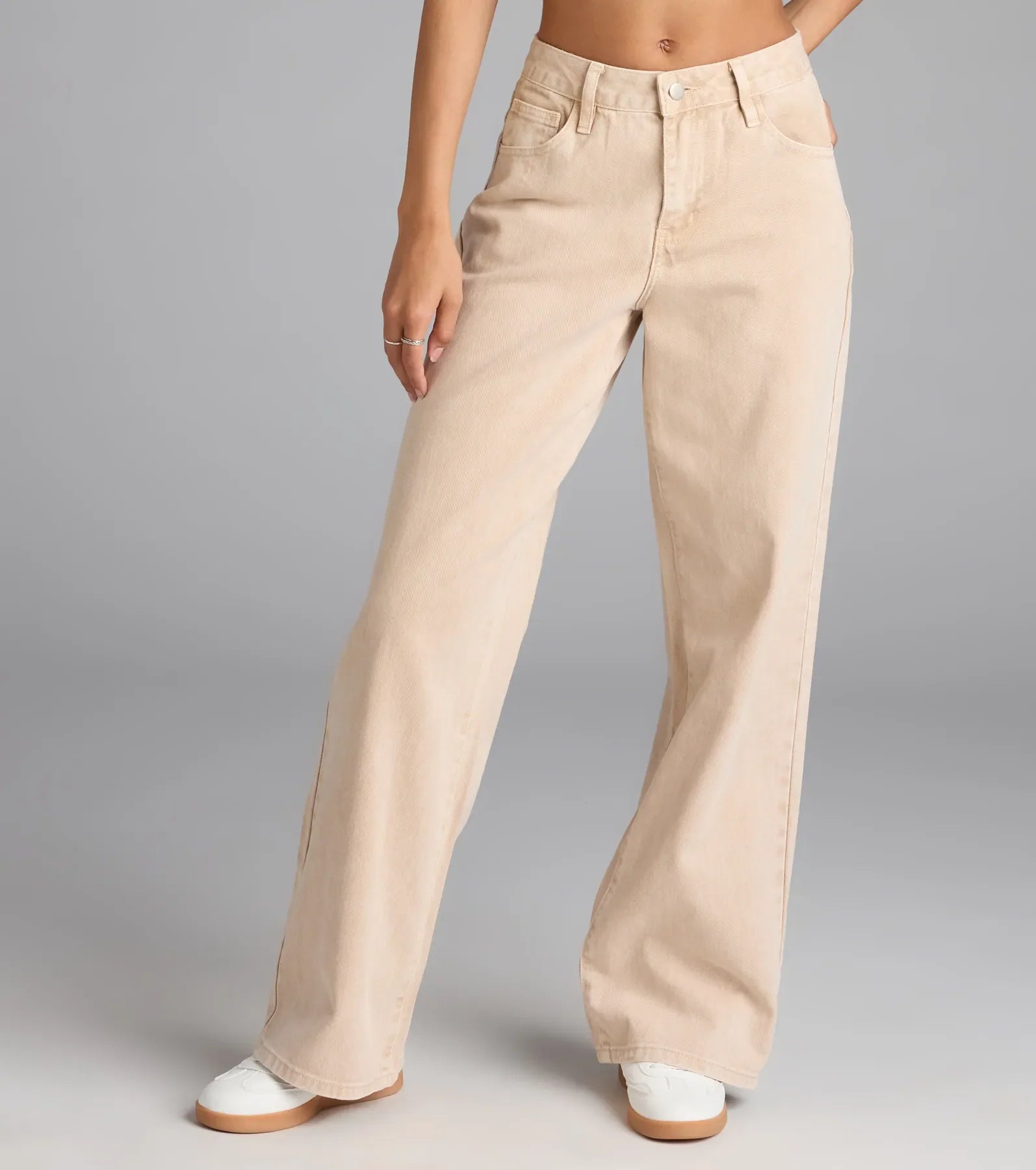 Fresh Vibes Mid-Rise Wide Leg Denim Jeans