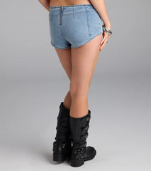 Trail Blazer Mid-Rise Denim Hot Shorts