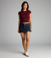 Laced Up and Thriving Denim Skort